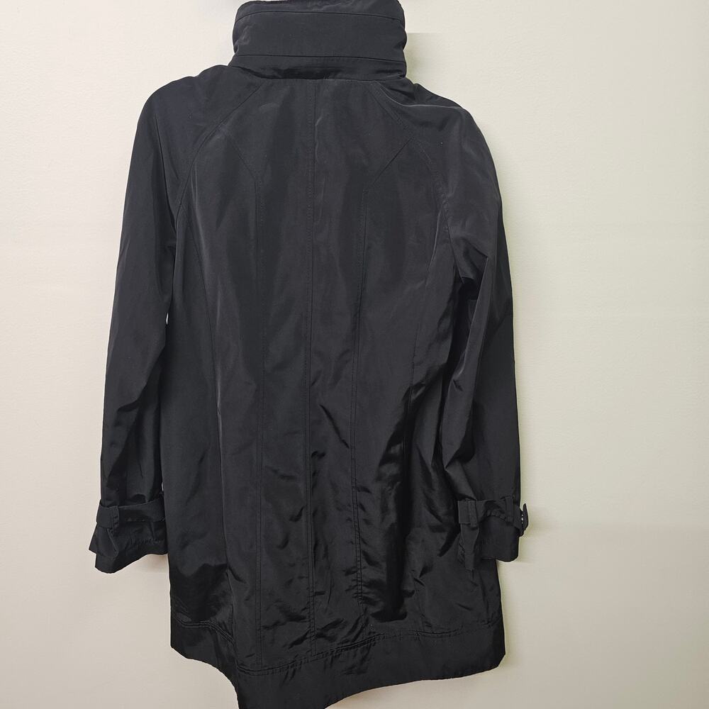 CALVIN KLEIN HOODED PACKABLE ANORAK JACKET WOMENS WATER RESISTANT BLACK SIZE M - Picture 4 of 12